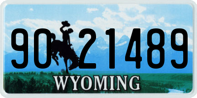 WY license plate 9021489