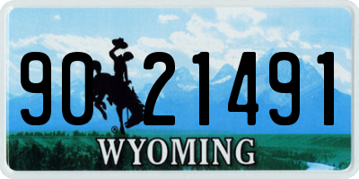 WY license plate 9021491