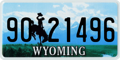 WY license plate 9021496