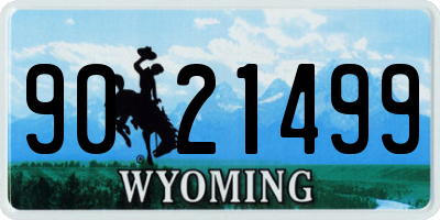 WY license plate 9021499