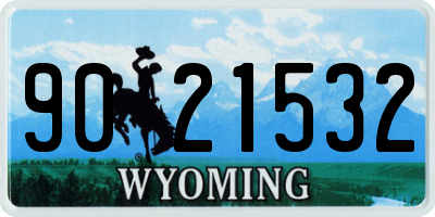 WY license plate 9021532