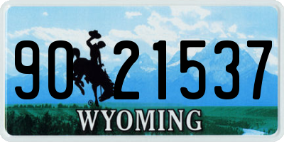 WY license plate 9021537