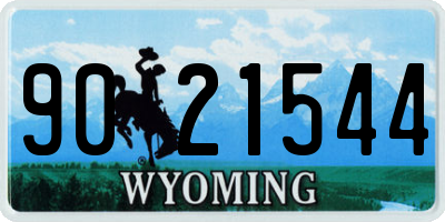 WY license plate 9021544