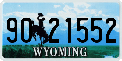 WY license plate 9021552
