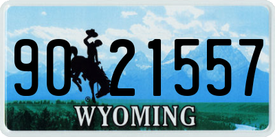 WY license plate 9021557