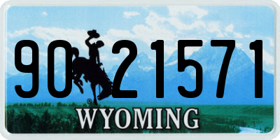 WY license plate 9021571