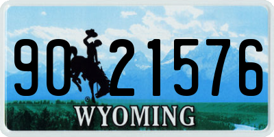 WY license plate 9021576