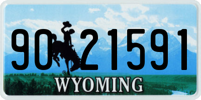 WY license plate 9021591