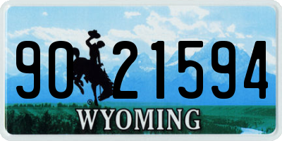 WY license plate 9021594