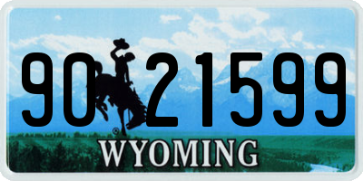 WY license plate 9021599