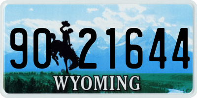 WY license plate 9021644