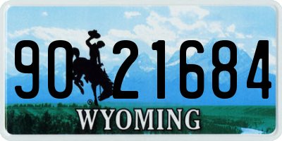 WY license plate 9021684