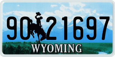 WY license plate 9021697