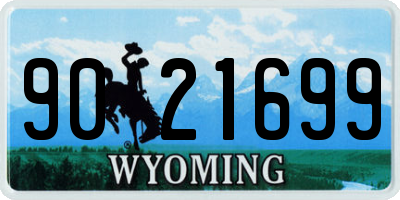 WY license plate 9021699