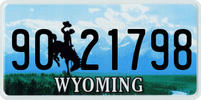 WY license plate 9021798