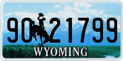 WY license plate 9021799