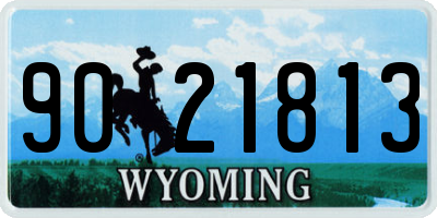 WY license plate 9021813