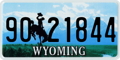 WY license plate 9021844