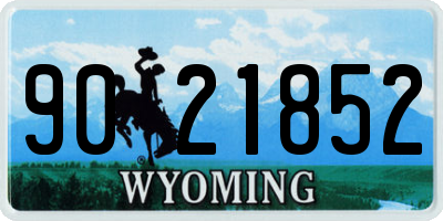 WY license plate 9021852