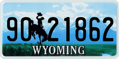 WY license plate 9021862