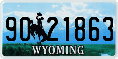 WY license plate 9021863