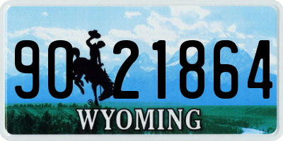 WY license plate 9021864