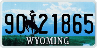 WY license plate 9021865