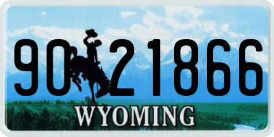 WY license plate 9021866