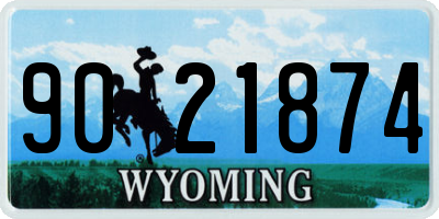 WY license plate 9021874