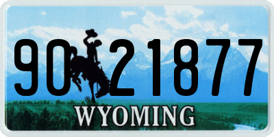 WY license plate 9021877