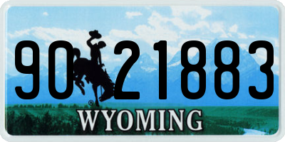 WY license plate 9021883