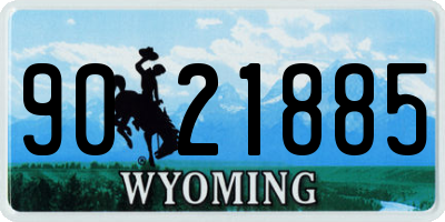 WY license plate 9021885