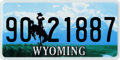WY license plate 9021887