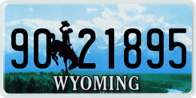 WY license plate 9021895