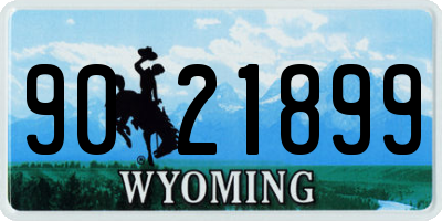 WY license plate 9021899