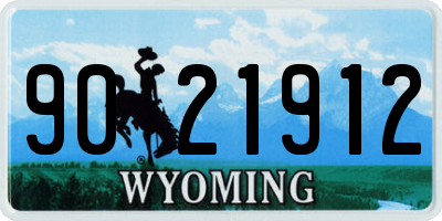 WY license plate 9021912