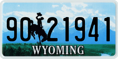 WY license plate 9021941