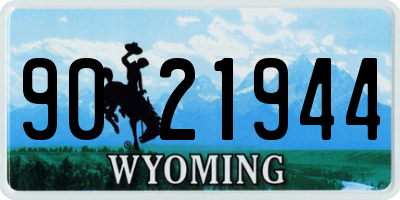 WY license plate 9021944