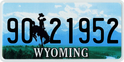 WY license plate 9021952