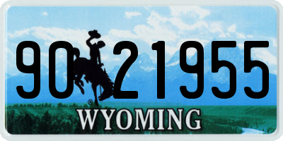 WY license plate 9021955