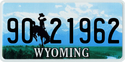 WY license plate 9021962
