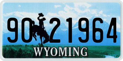 WY license plate 9021964