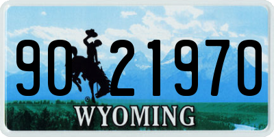 WY license plate 9021970
