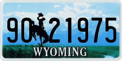 WY license plate 9021975