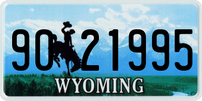 WY license plate 9021995