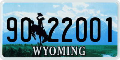 WY license plate 9022001