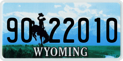 WY license plate 9022010