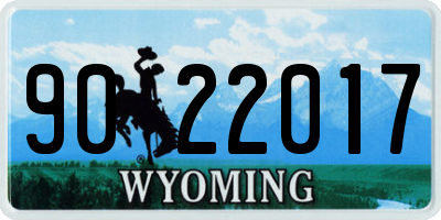 WY license plate 9022017