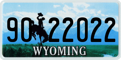 WY license plate 9022022