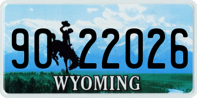 WY license plate 9022026